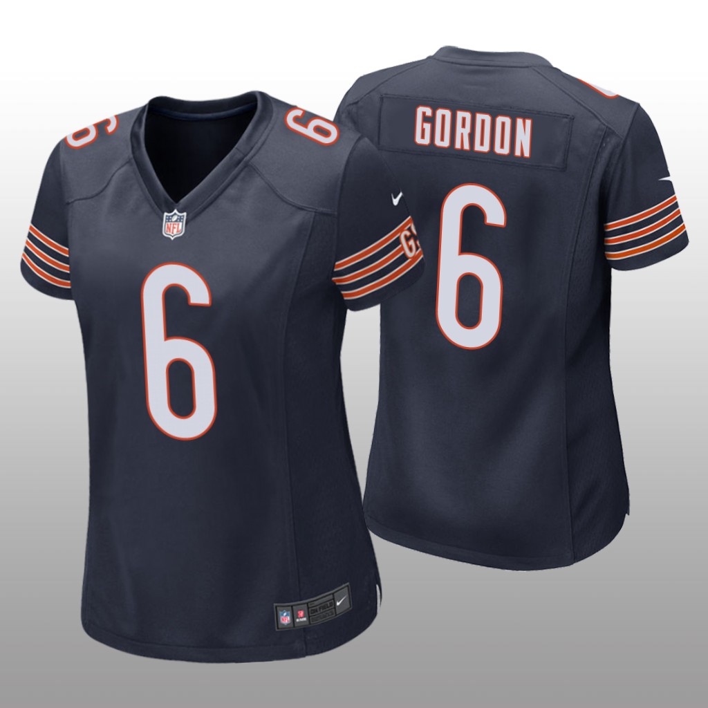 Chicago Bears Kyler Gordon Navy Jersey Game - Women's