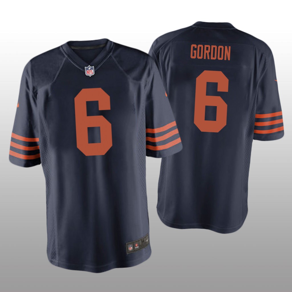 Chicago Bears Kyler Gordon Navy Jersey Throwback Game - Men's