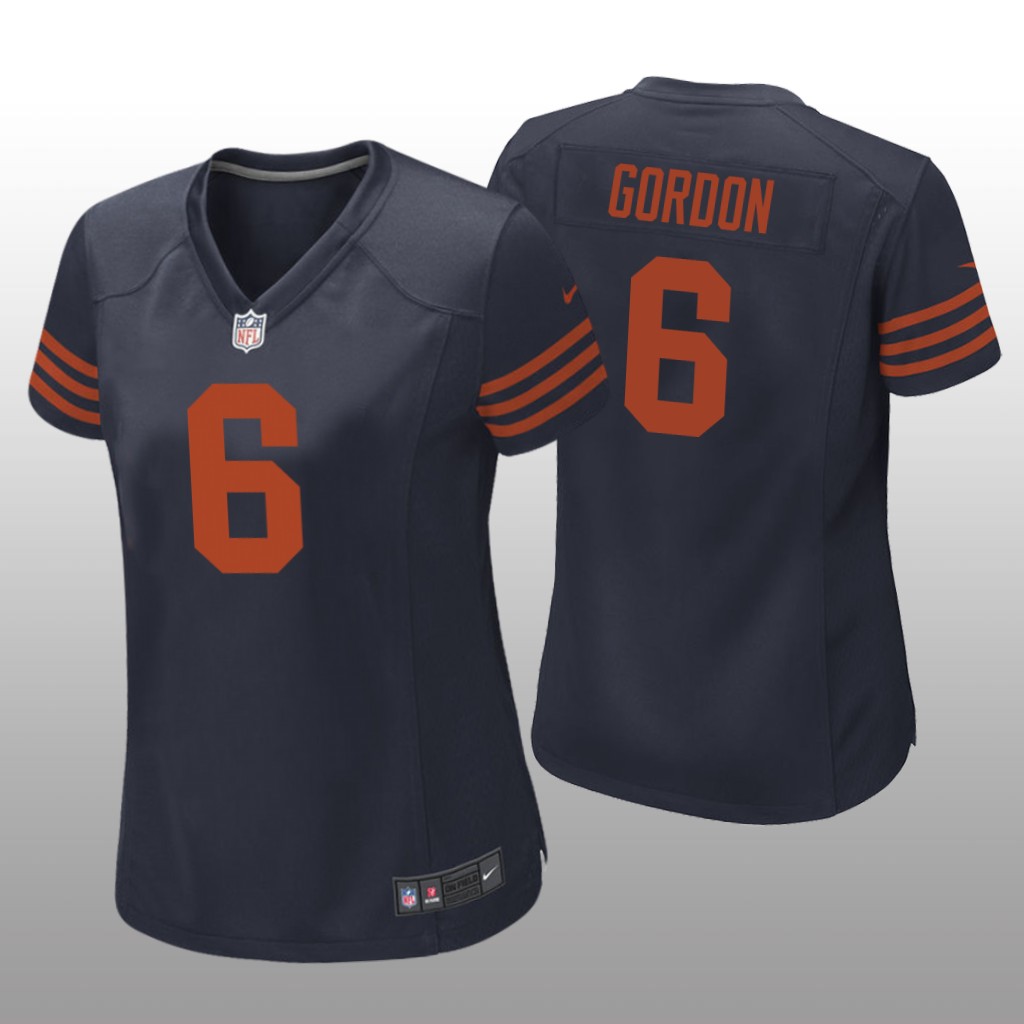 Chicago Bears Kyler Gordon Navy Jersey Throwback Game - Women's
