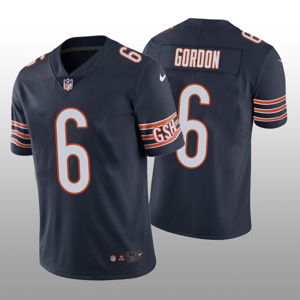 Chicago Bears Kyler Gordon Navy Jersey Vapor Limited - Men's