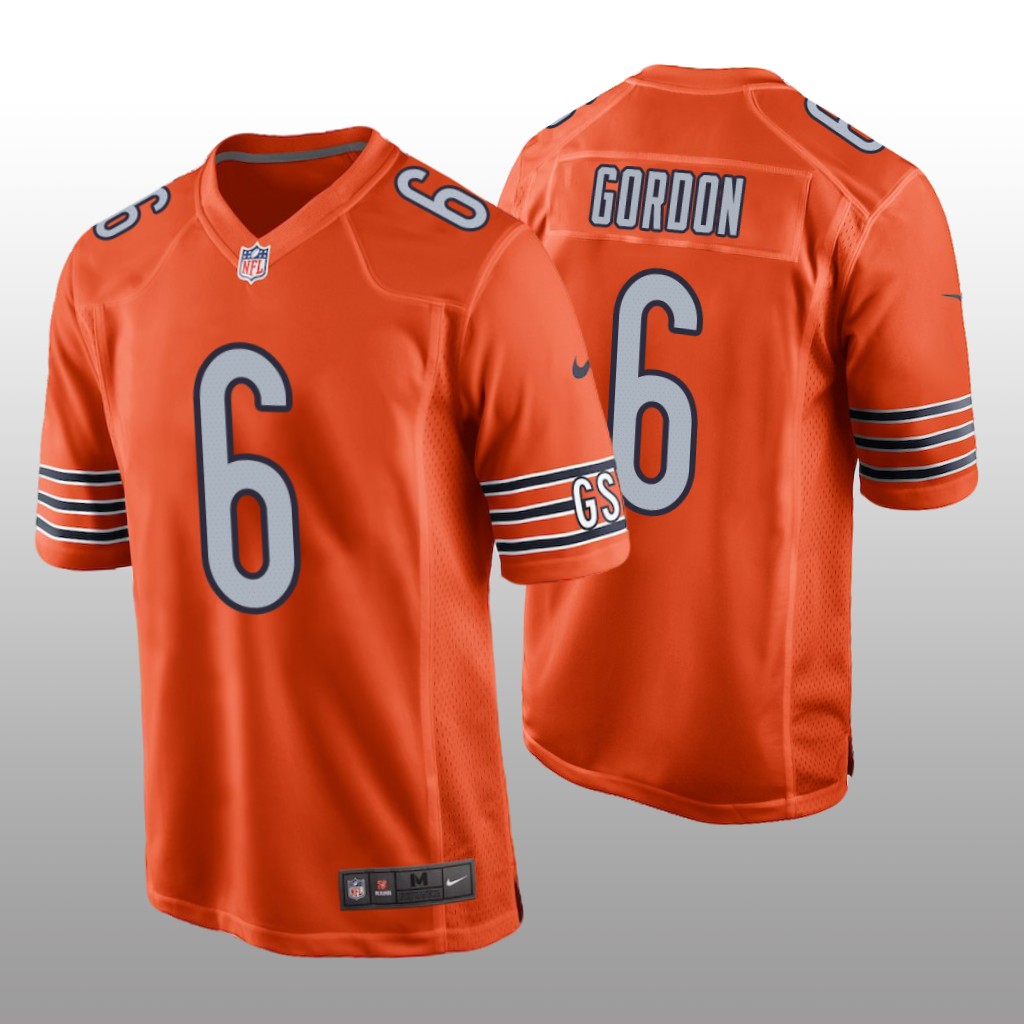 Chicago Bears Kyler Gordon Orange Jersey Alternate Game - Men's