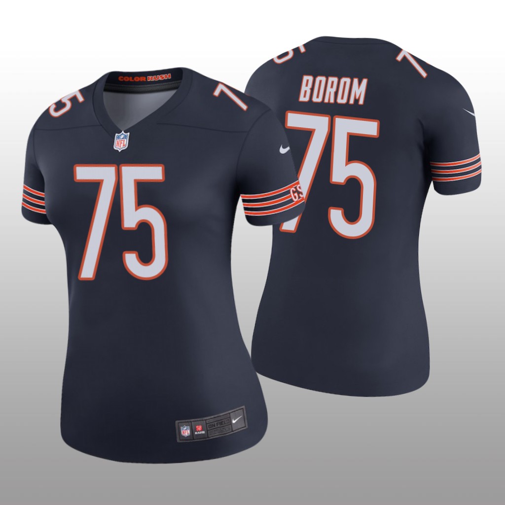 Chicago Bears Larry Borom Navy Jersey Color Rush Legend - Women's