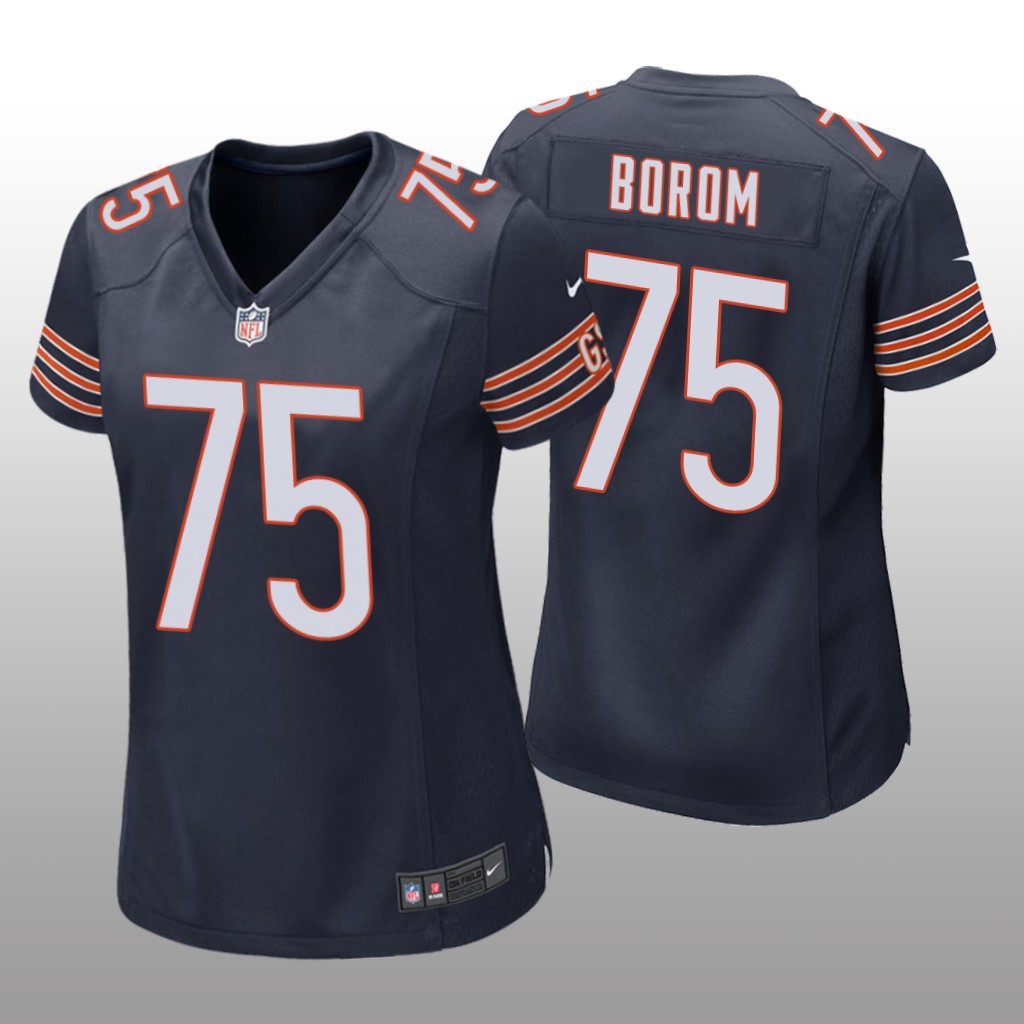 Chicago Bears Larry Borom Navy Jersey Game - Women's