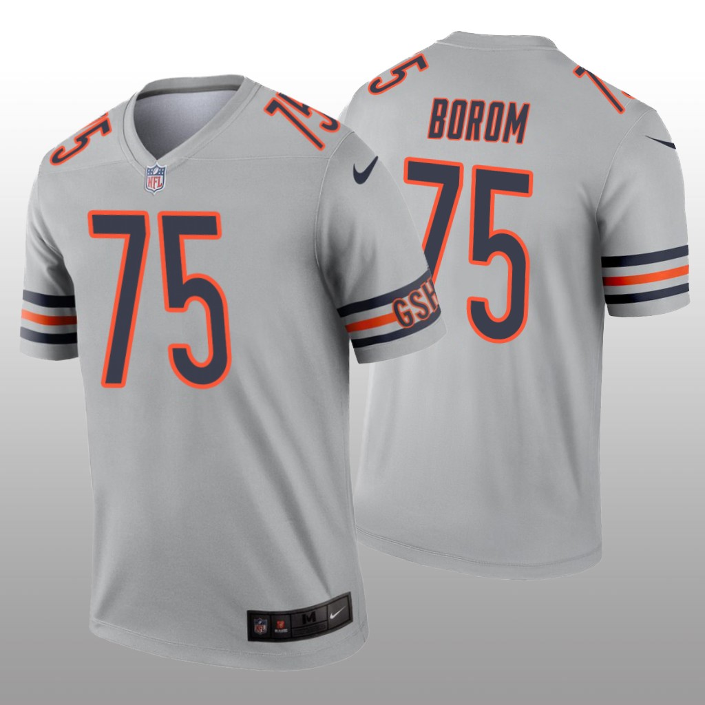 Chicago Bears Larry Borom Silver Jersey Inverted Legend - Men's