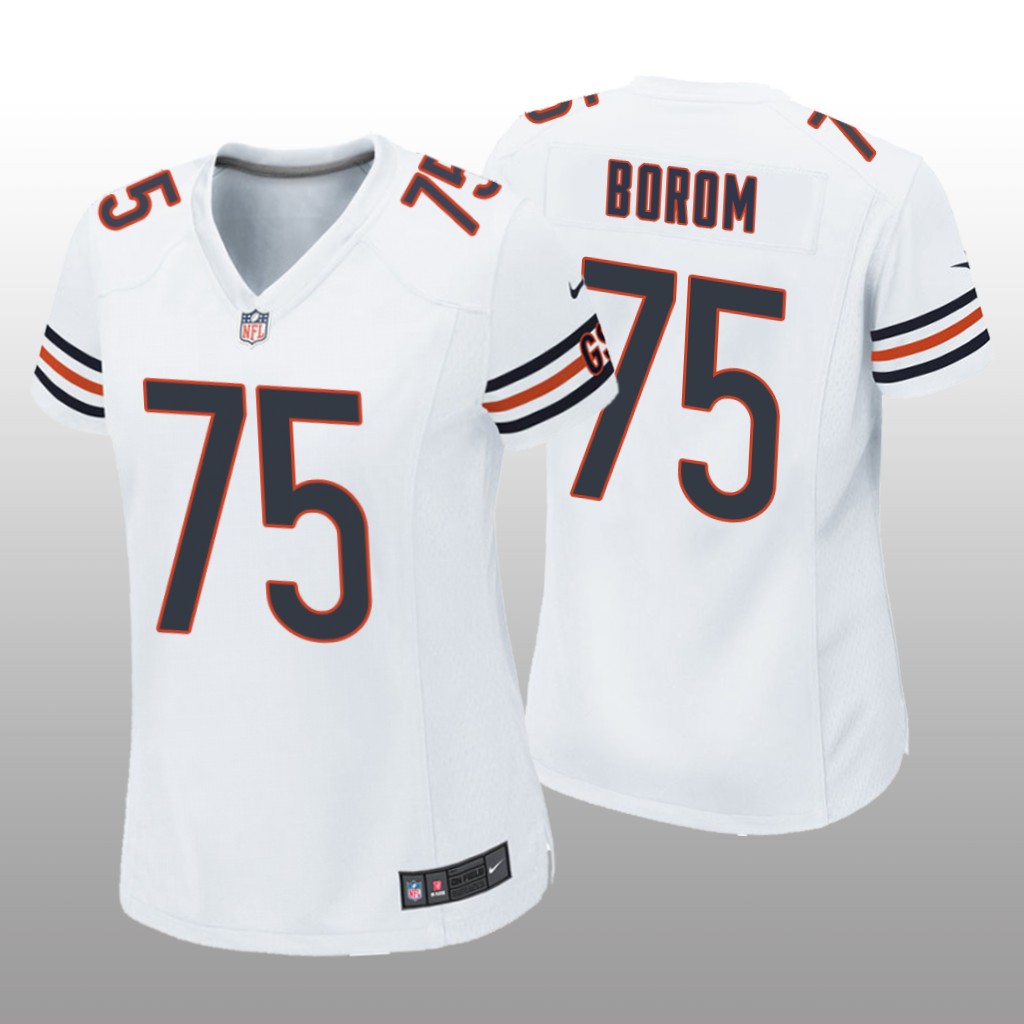 Chicago Bears Larry Borom White Jersey Game - Women's