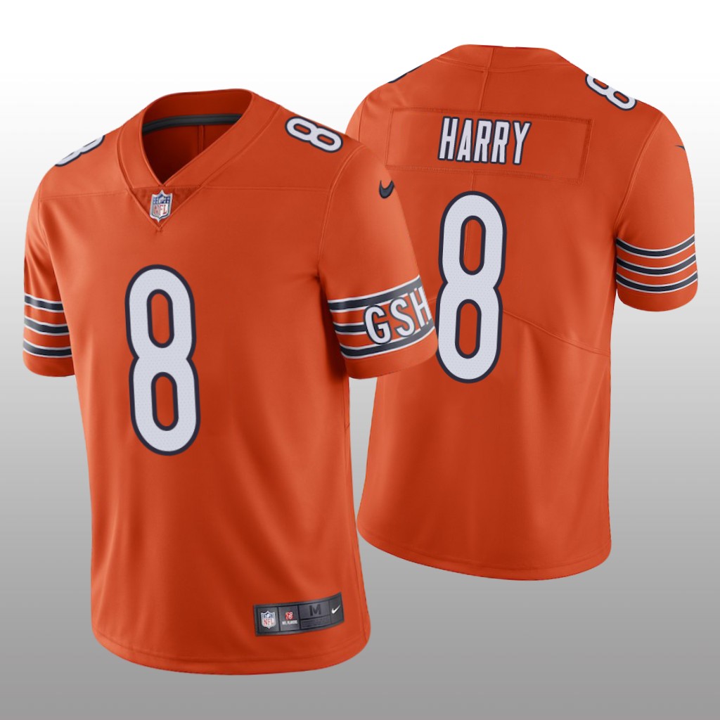 Chicago Bears N'Keal Harry Orange Jersey Vapor Limited - Men's