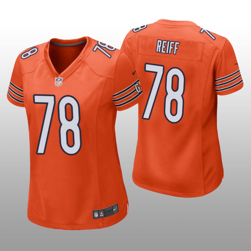 Chicago Bears Riley Reiff Orange Jersey Alternate Game - Women's