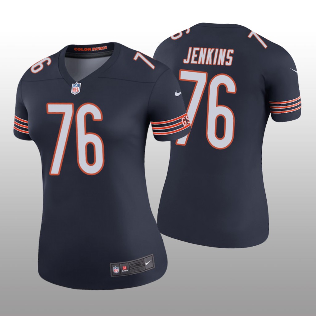 Chicago Bears Teven Jenkins Navy Jersey Color Rush Legend - Women's