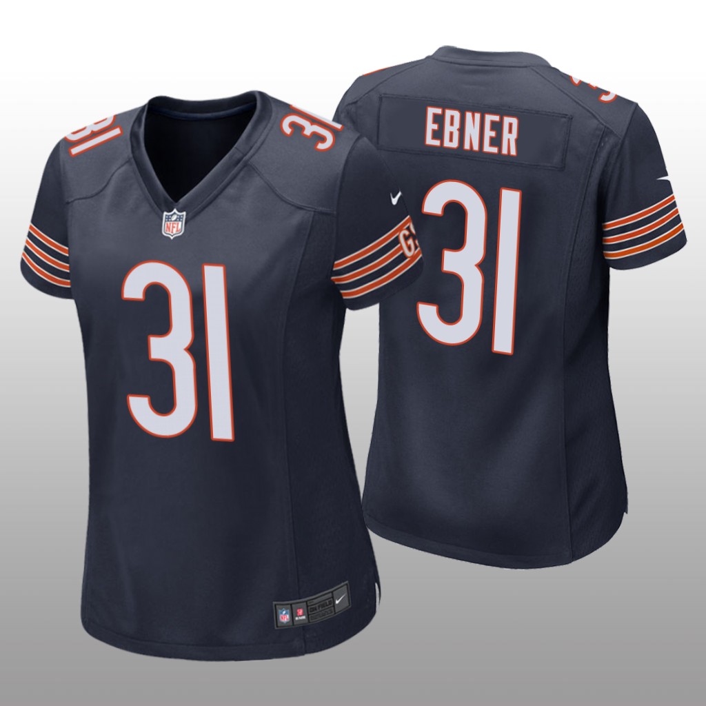 Chicago Bears Trestan Ebner Navy Jersey Game - Women's