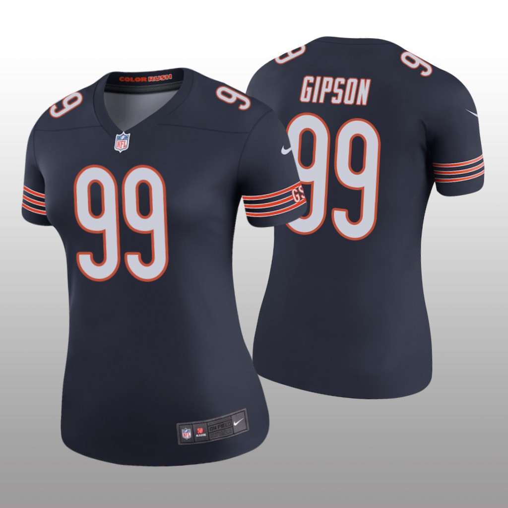 Chicago Bears Trevis Gipson Navy Jersey Color Rush Legend - Women's