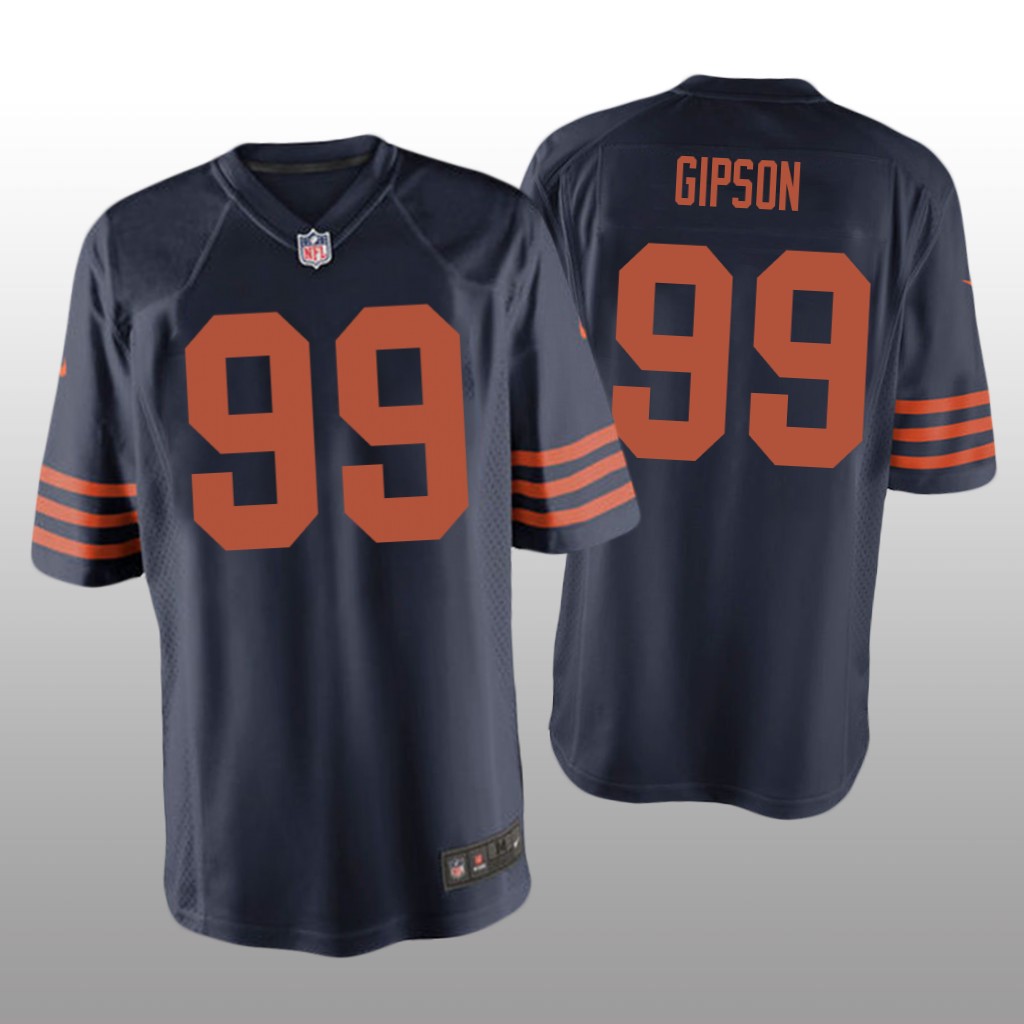Chicago Bears Trevis Gipson Navy Jersey Throwback Game - Men's