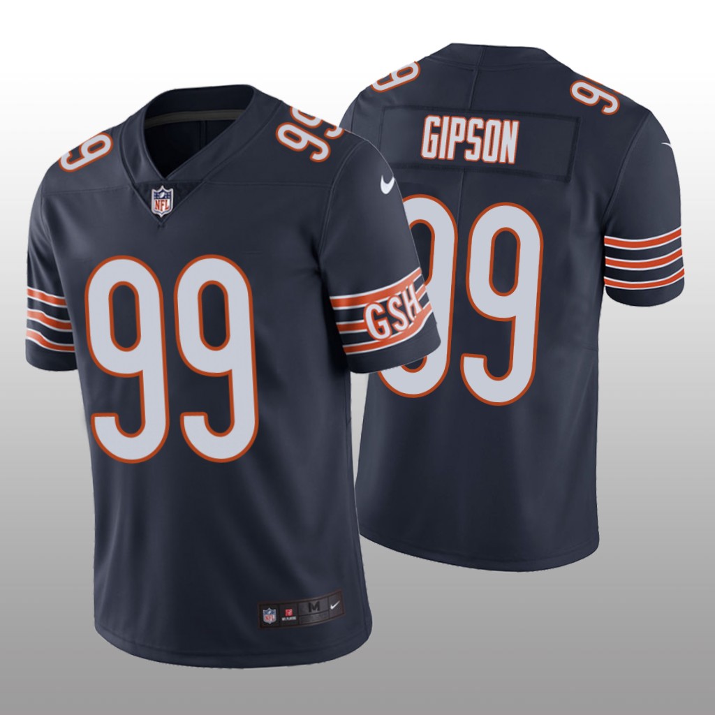 Chicago Bears Trevis Gipson Navy Jersey Vapor Limited - Men's