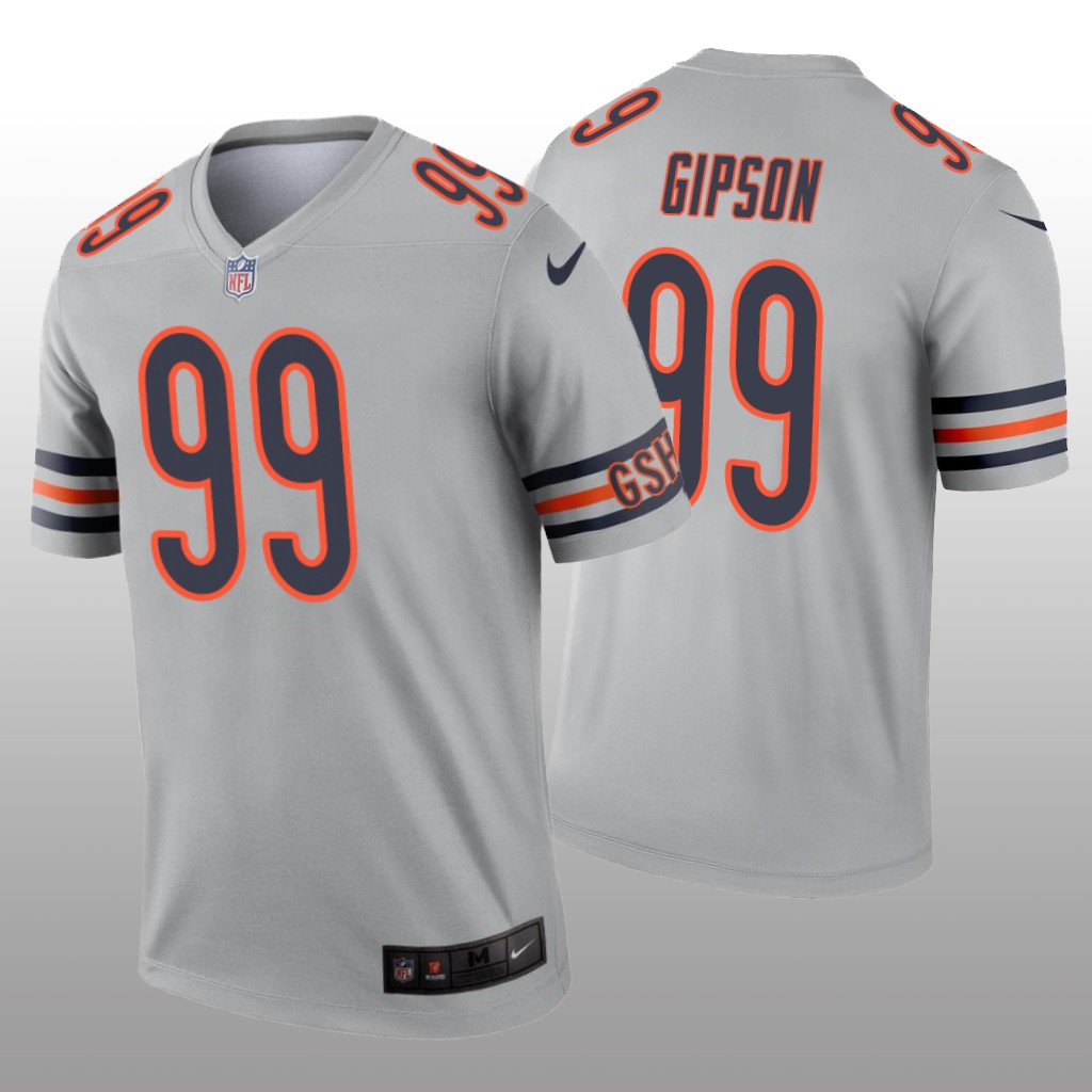 Chicago Bears Trevis Gipson Silver Jersey Inverted Legend - Men's