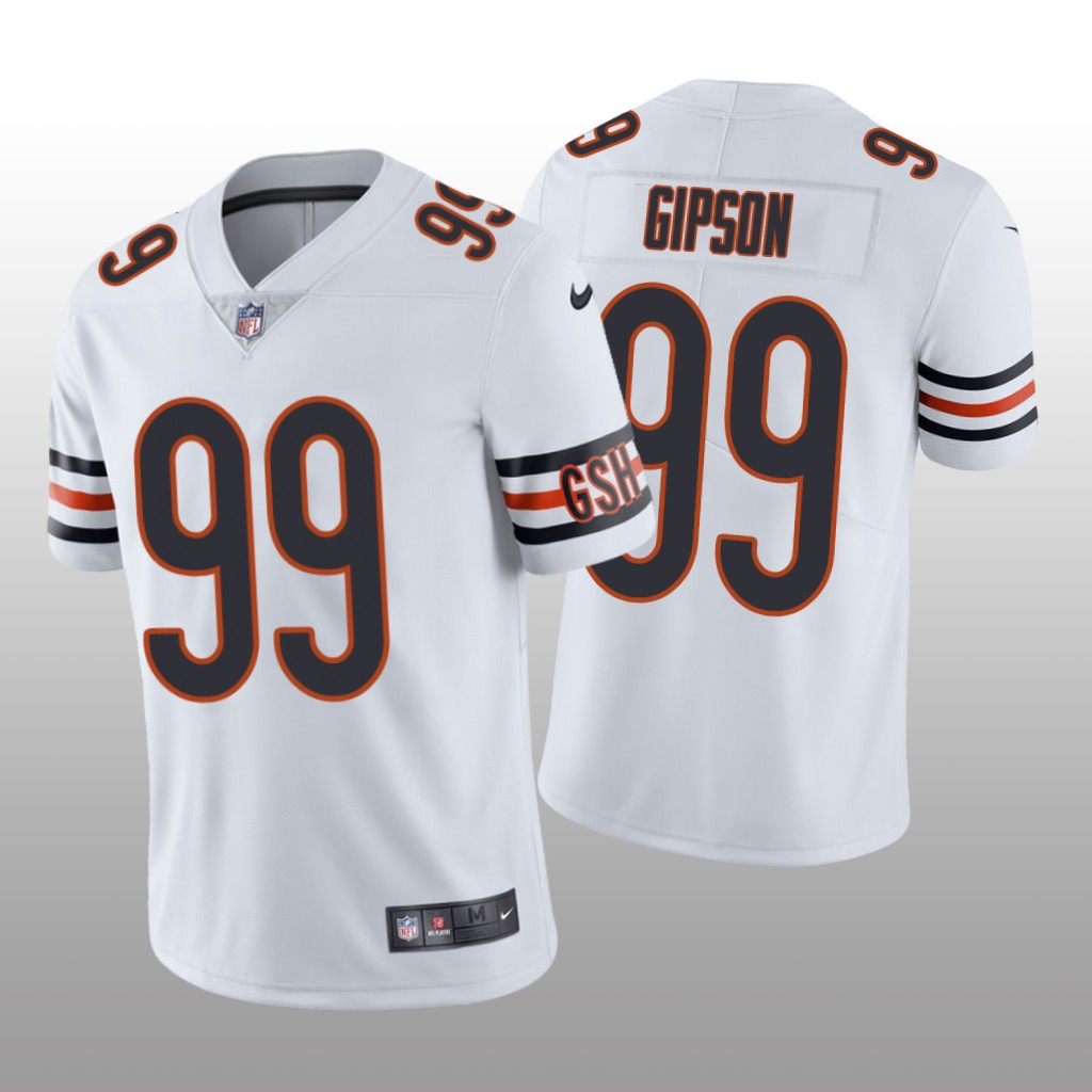 Chicago Bears Trevis Gipson White Jersey Vapor Limited - Men's
