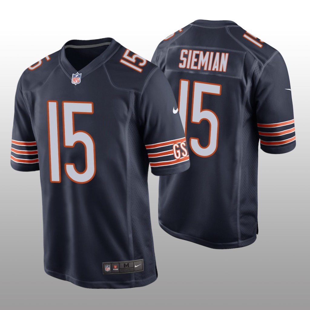 Chicago Bears Trevor Siemian Navy Jersey Game - Men's