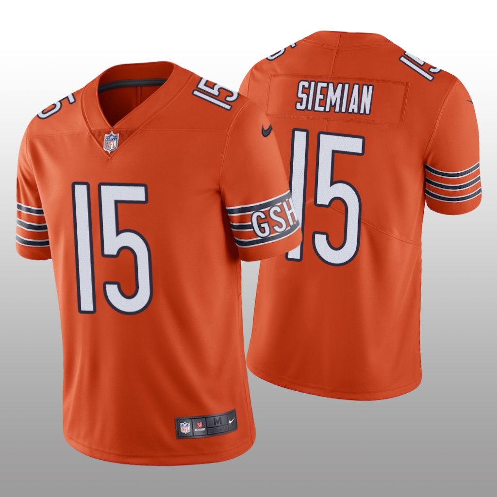 Chicago Bears Trevor Siemian Orange Jersey Vapor Limited - Men's