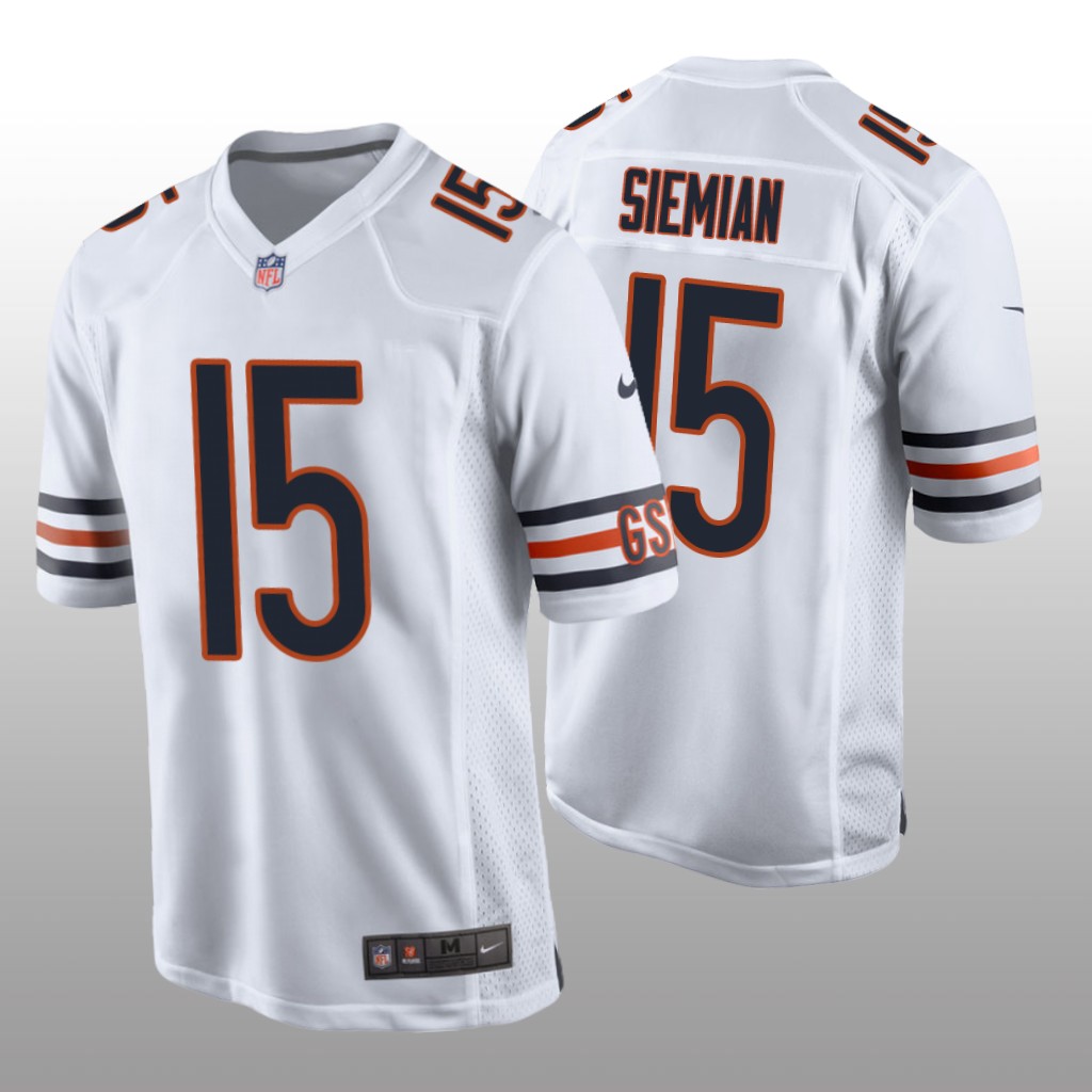 Chicago Bears Trevor Siemian White Jersey Game - Men's