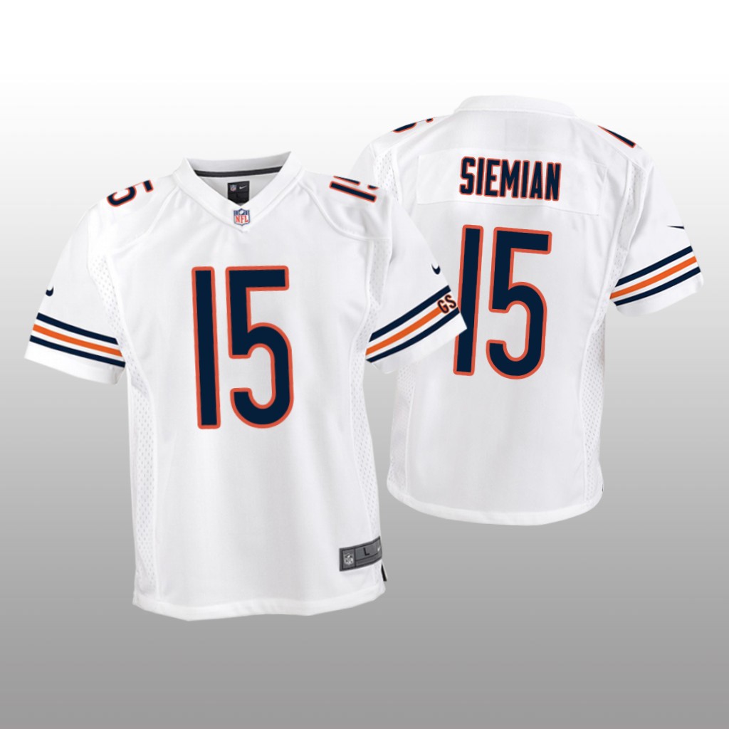 Chicago Bears Trevor Siemian White Jersey Game - Youth
