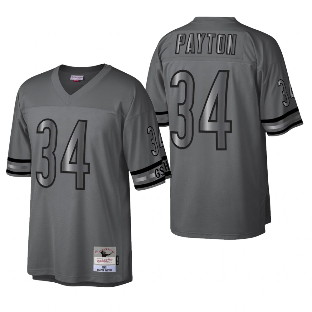 Chicago Bears Walter Payton Charcoal Retired Player 1985 Metal Legacy - Men's