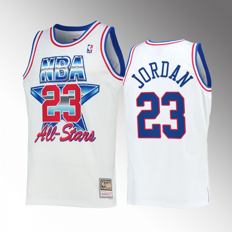 Chicago Bulls #23 Michael Jordan 1992 All-Star Eastern Conference Jersey White