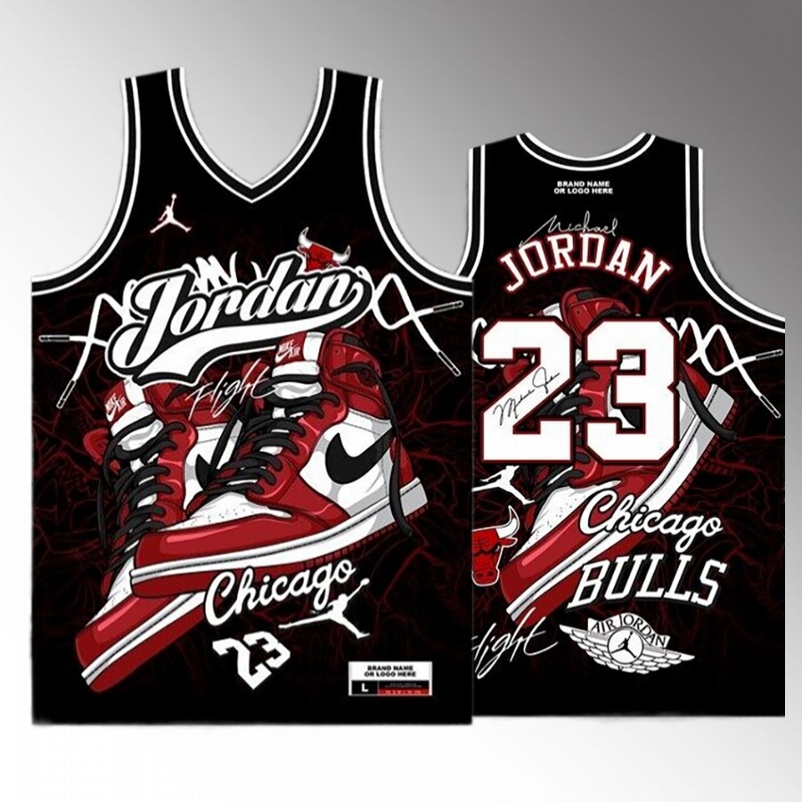 Chicago Bulls #23 Michael Jordan Goat Edition Black Jersey