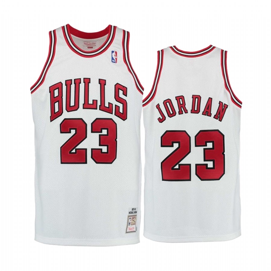 Chicago Bulls #23 Michael Jordan White Hardwood Classics Men's Jersey