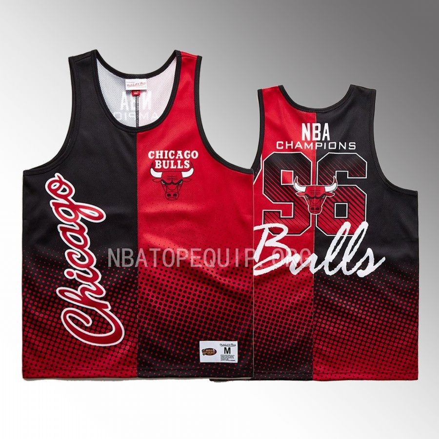 Chicago Bulls Black Red 1996 NBA Champions Men Jersey Hardwood Classics