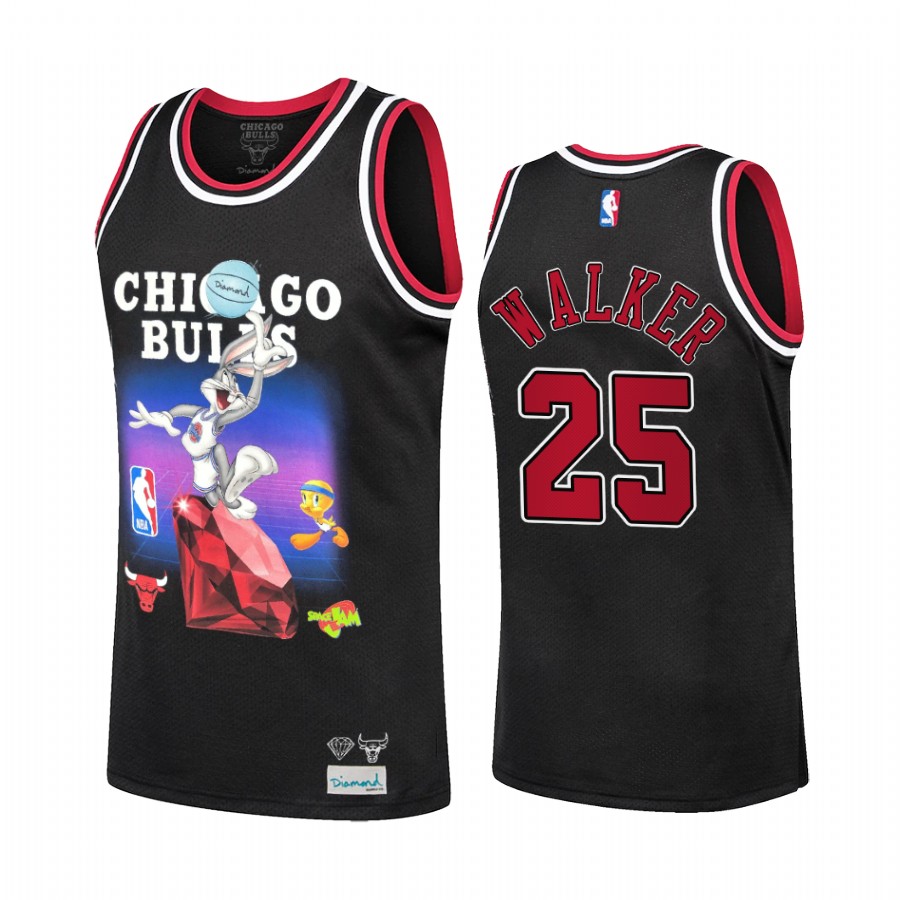Chicago Bulls Chet Walker Diamond Supply Co. x Space Jam x NBA #25 Black Jersey