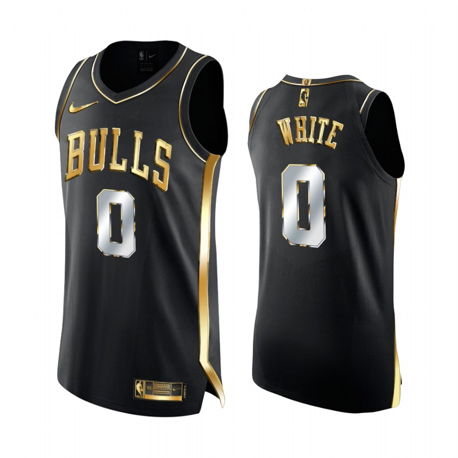 Chicago Bulls Coby White Black Golden Edition Limited Jersey 2020-21
