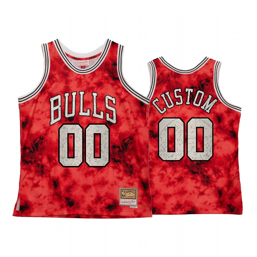 Chicago Bulls Custom Galaxy Constellation Jersey Men Red Heritage