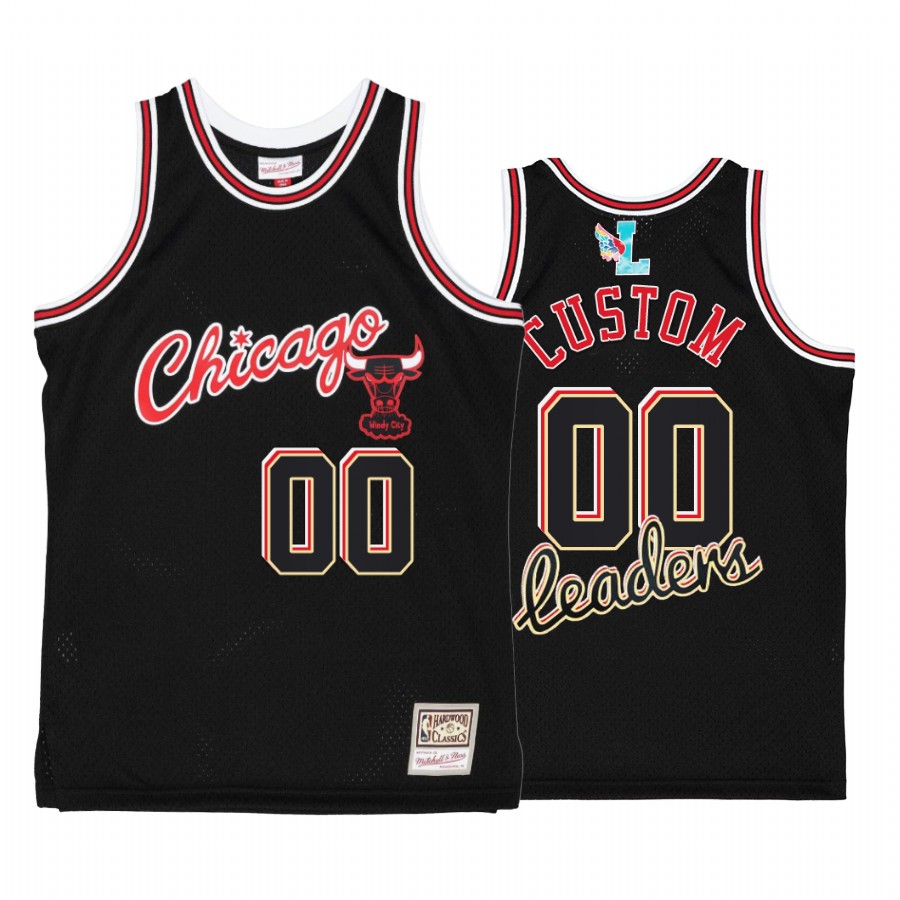 Chicago Bulls Custom My Towns Leaders Black Jersey #00 Windy City