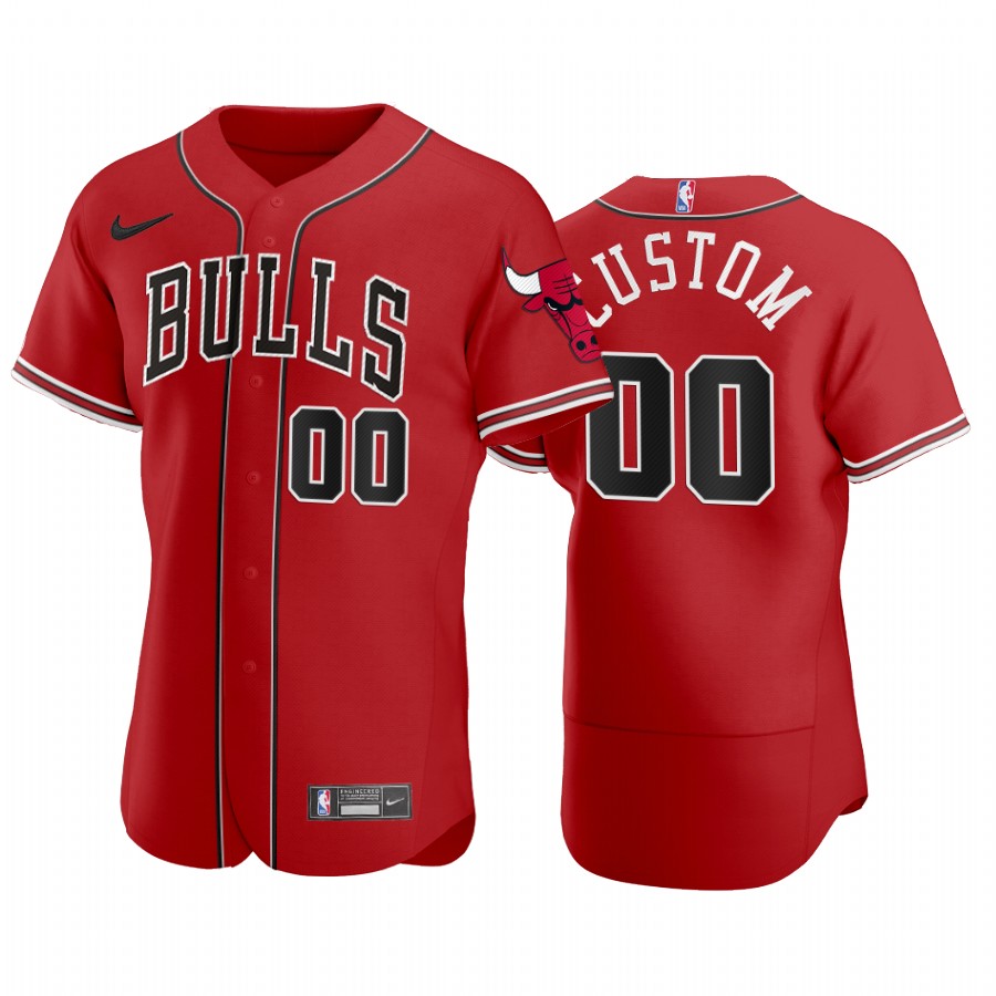 Chicago Bulls Custom NBA X MLB Crossover Edition Baseball Jersey Shirts