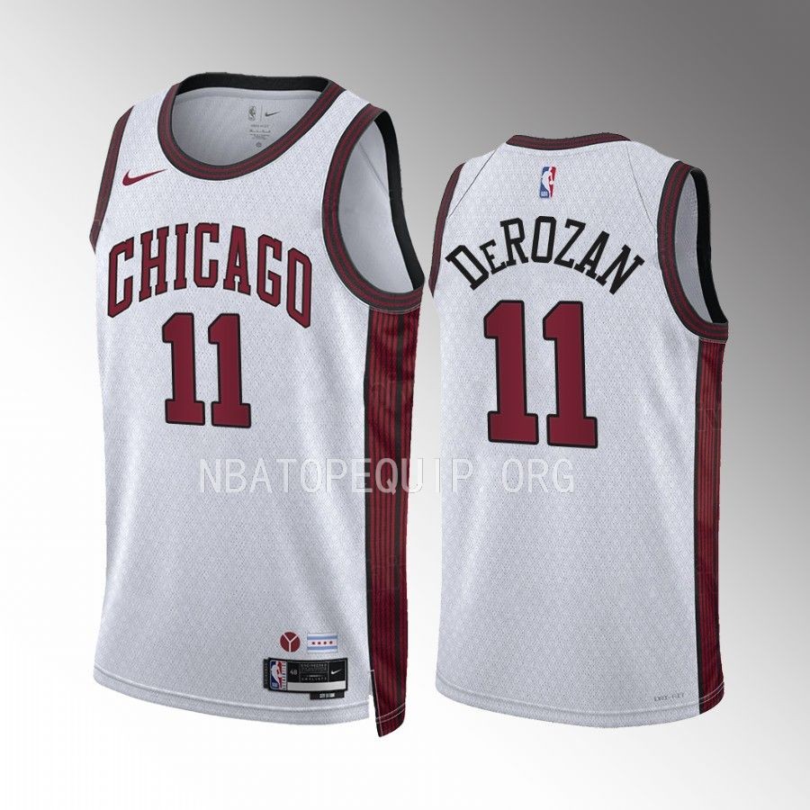 Chicago Bulls DeMar DeRozan 2022-23 City Edition White #11 Jersey Swingman