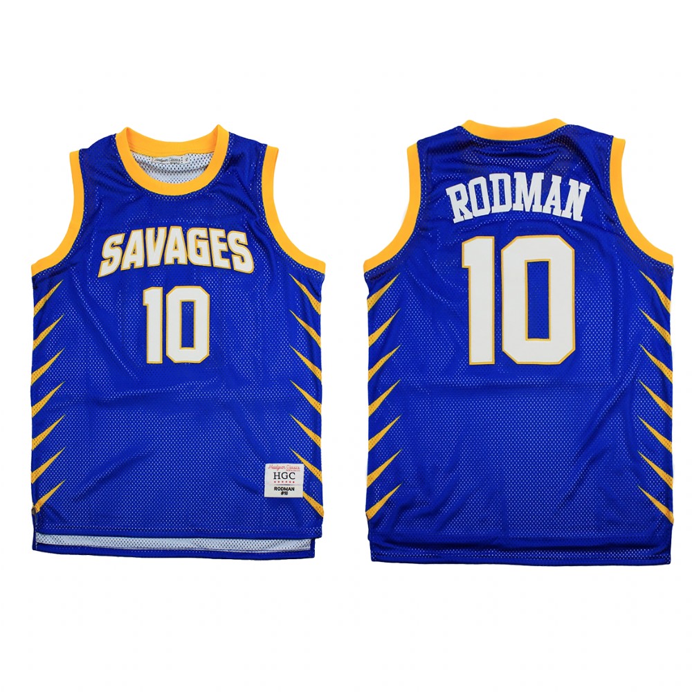 Chicago Bulls Dennis Rodman Blue Alternate High School  Jersey