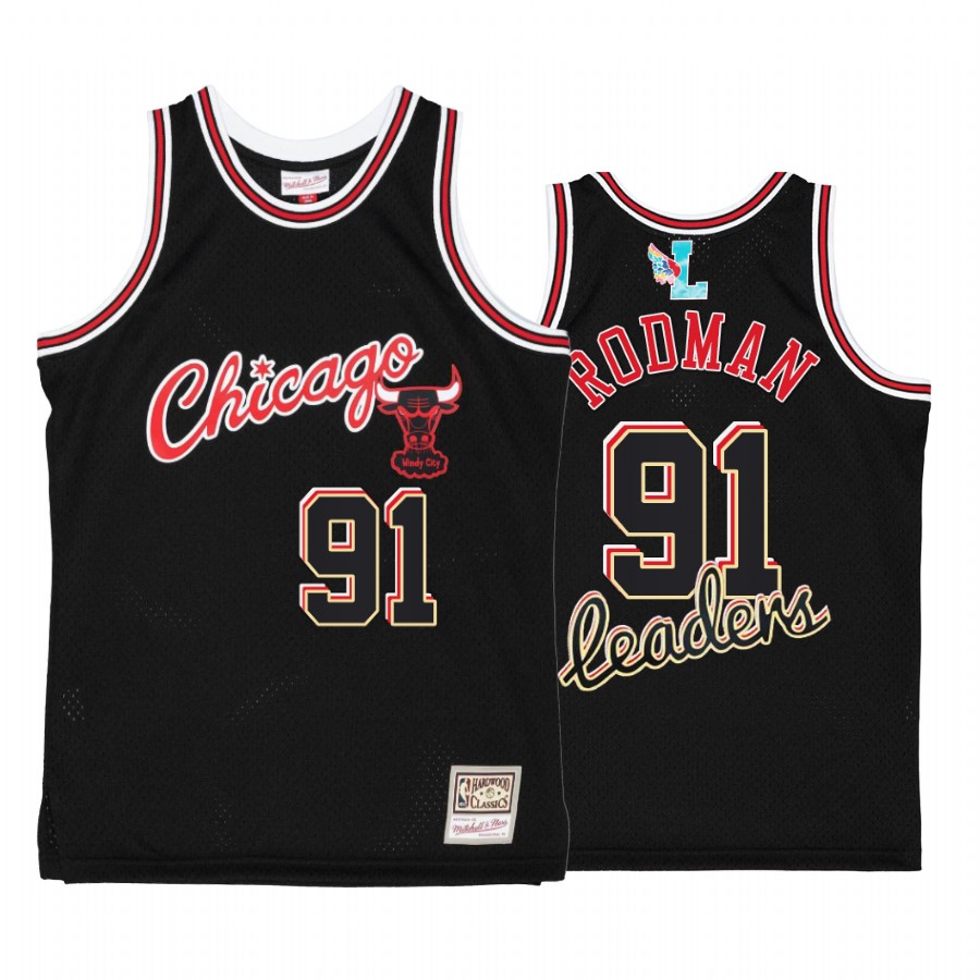 Chicago Bulls Dennis Rodman My Towns Leaders Black Jersey #91 Windy City