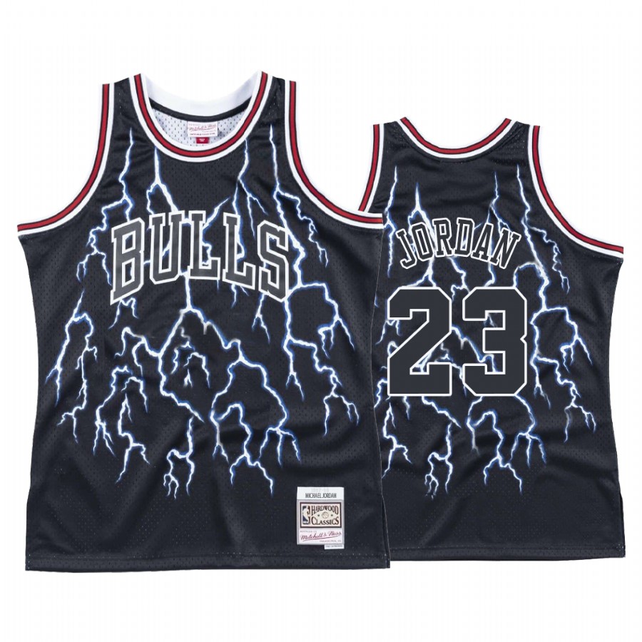 Chicago Bulls Michael Jordan #23 Hardwood Classics Lightning Jersey