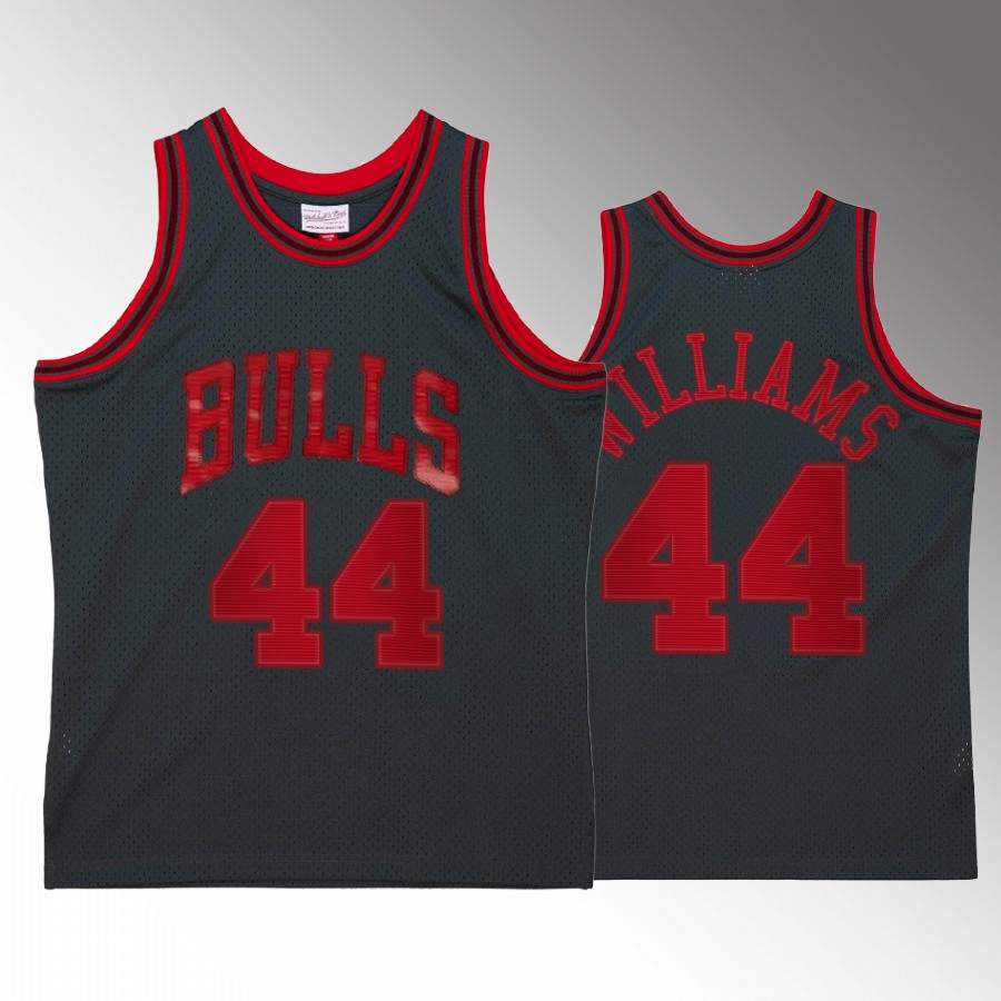 Chicago Bulls Patrick Williams Space Knit #44 Black Hardwood Classics Jersey