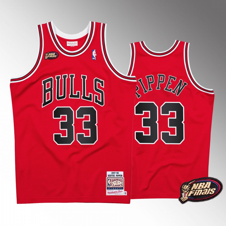 Chicago Bulls Scottie Pippen 1997-98 NBA Finals #33 Red The Last Dance Jersey