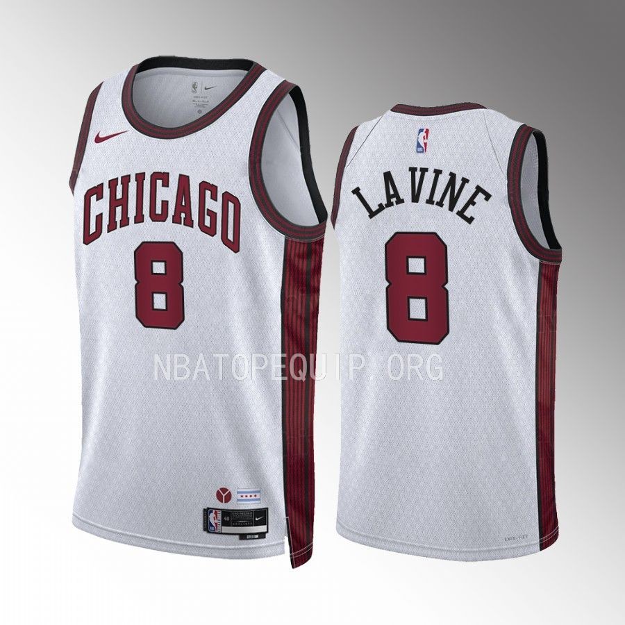 Chicago Bulls Zach LaVine 2022-23 City Edition White #8 Jersey Swingman