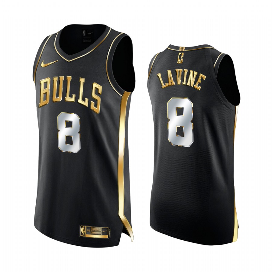 Chicago Bulls Zach LaVine Black Golden Edition Limited Jersey 2020-21