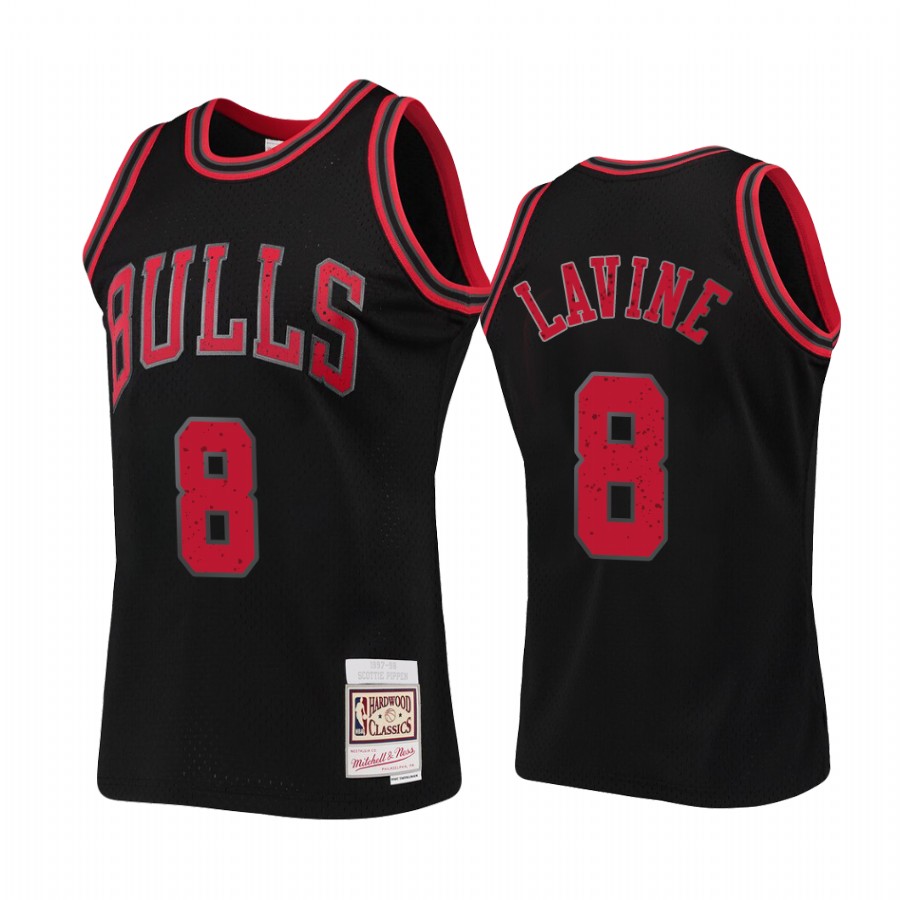Chicago Bulls Zach LaVine Black Rings Collection HWC Jersey #8