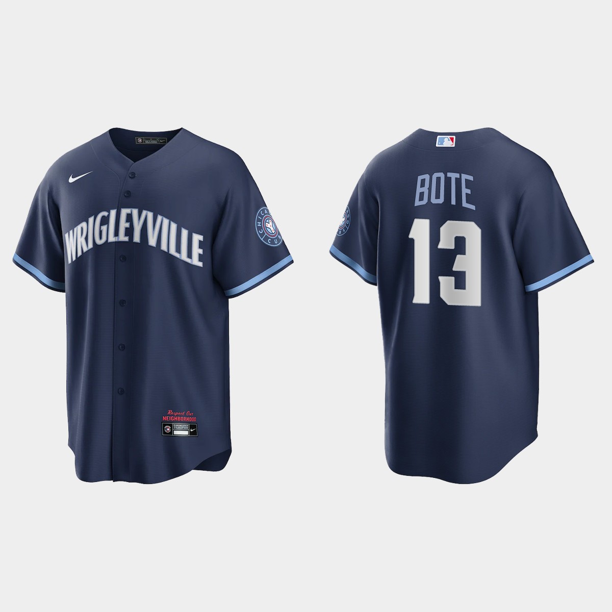 Chicago Cubs #13 David Bote 2021 City Connect Jersey - Navy