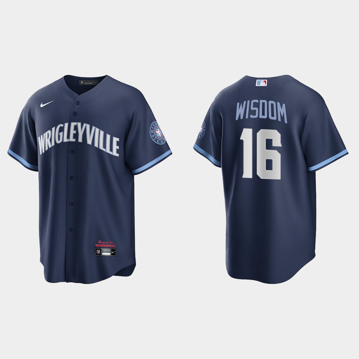 Chicago Cubs #16 Patrick Wisdom 2021 City Connect Jersey - Navy