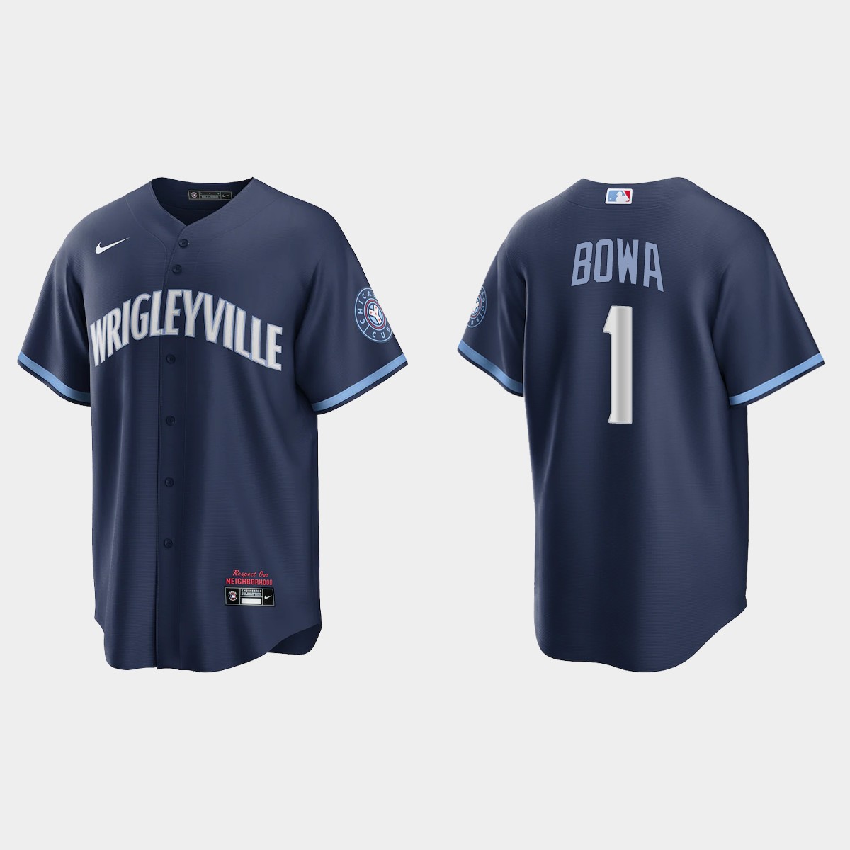 Chicago Cubs #1 Larry Bowa 2021 City Connect Jersey - Navy