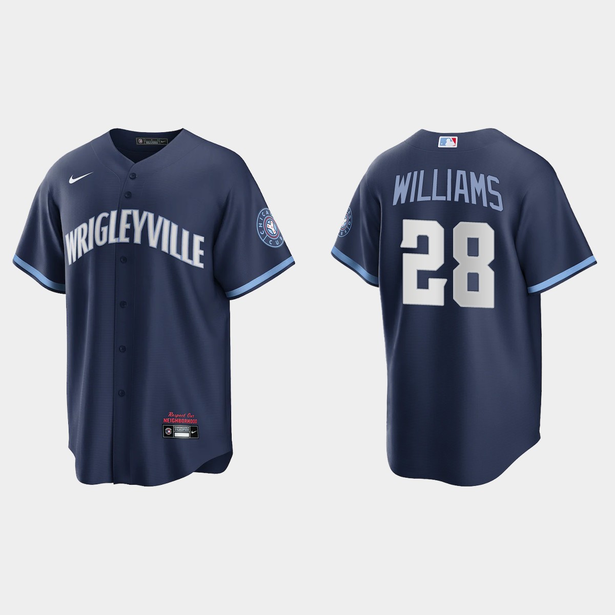 Chicago Cubs #28 Mitch Williams 2021 City Connect Jersey - Navy