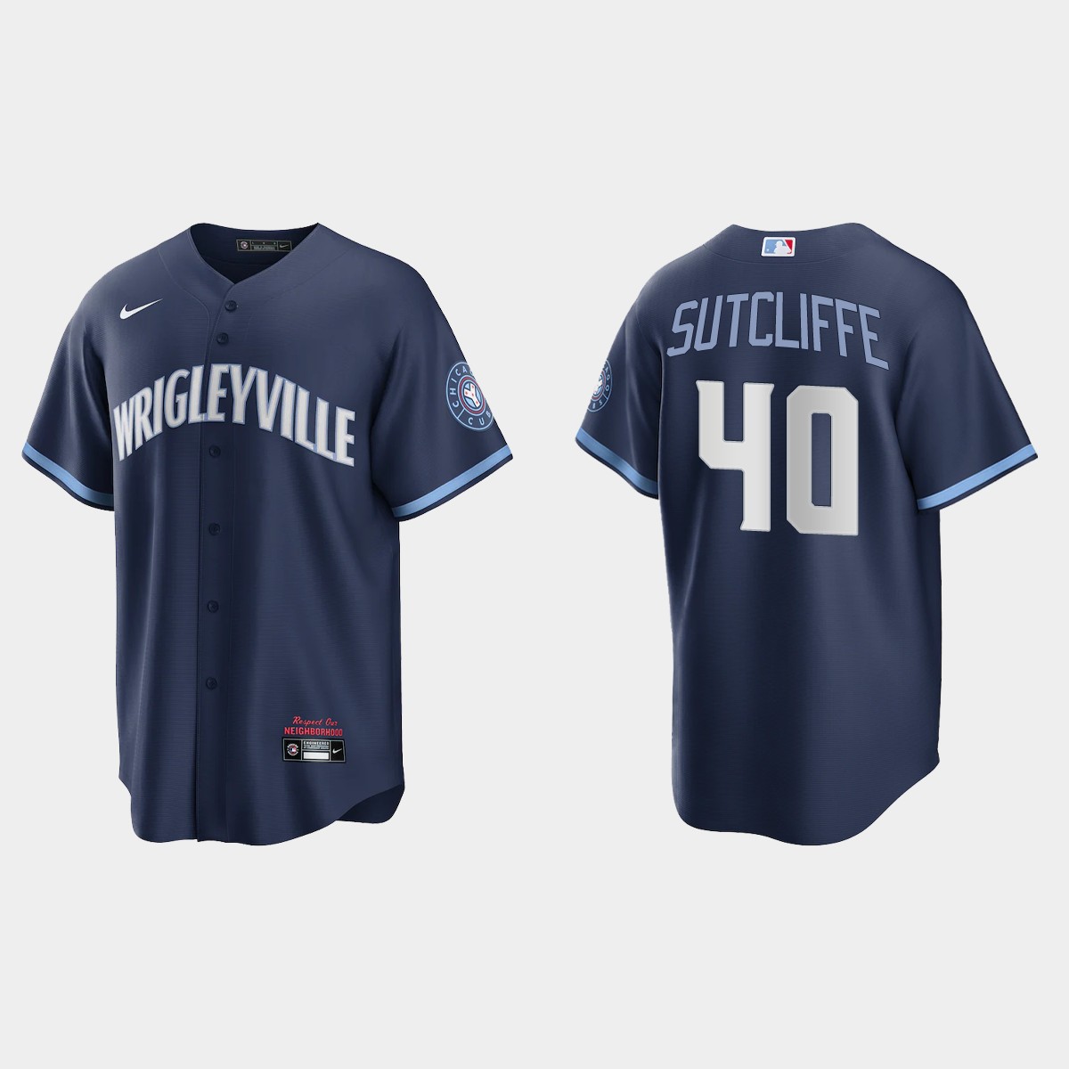 Chicago Cubs #40 Rick Sutcliffe 2021 City Connect Jersey - Navy