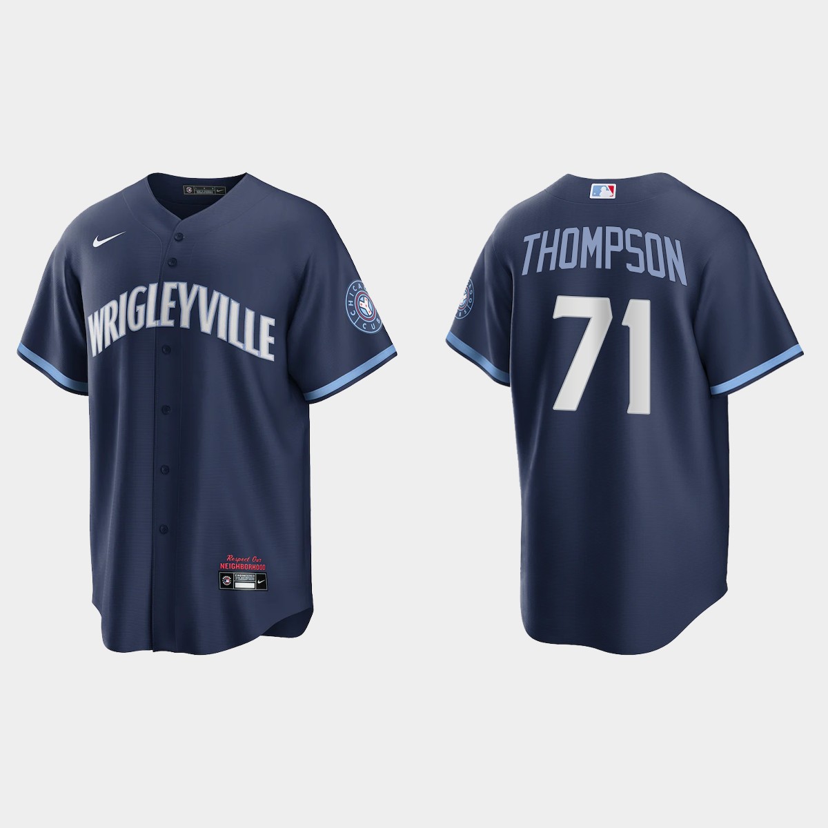 Chicago Cubs #71 Keegan Thompson 2021 City Connect Jersey - Navy