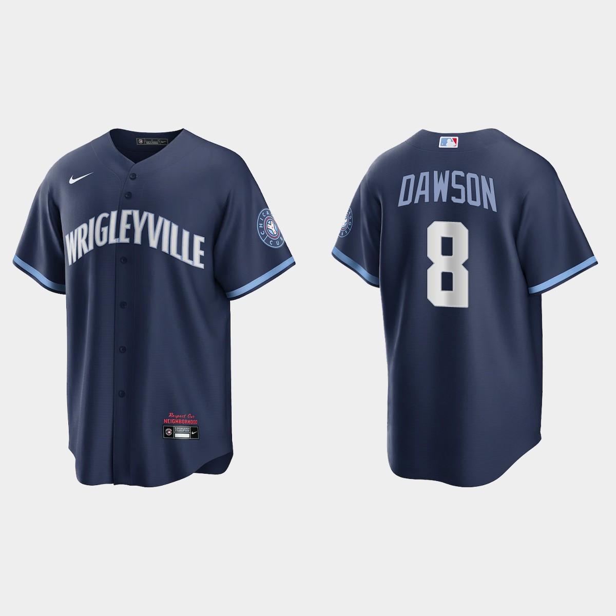 Chicago Cubs #8 Andre Dawson 2021 City Connect Jersey - Navy