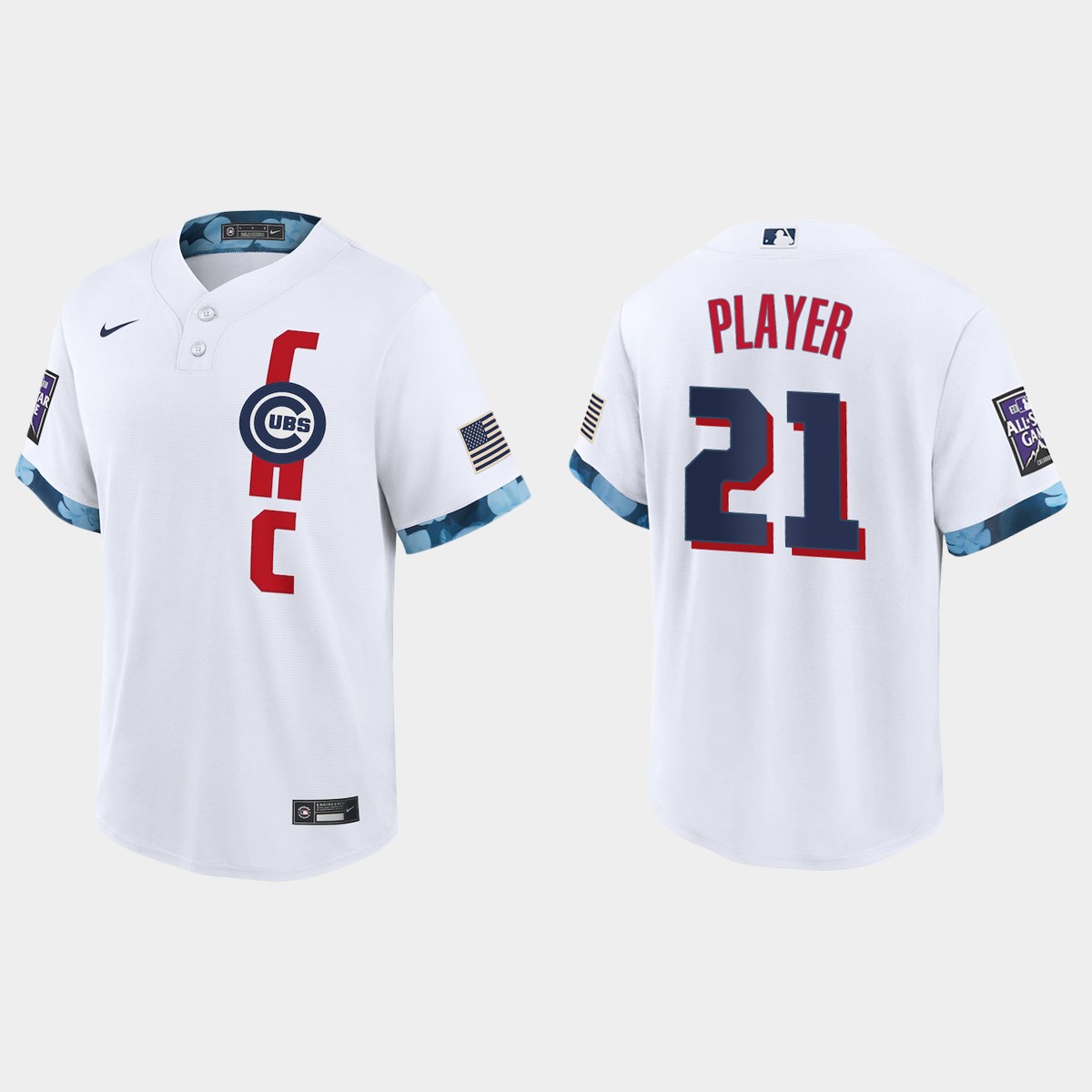 Chicago Cubs Custom 2021 MLB All-Star Game Jersey - White