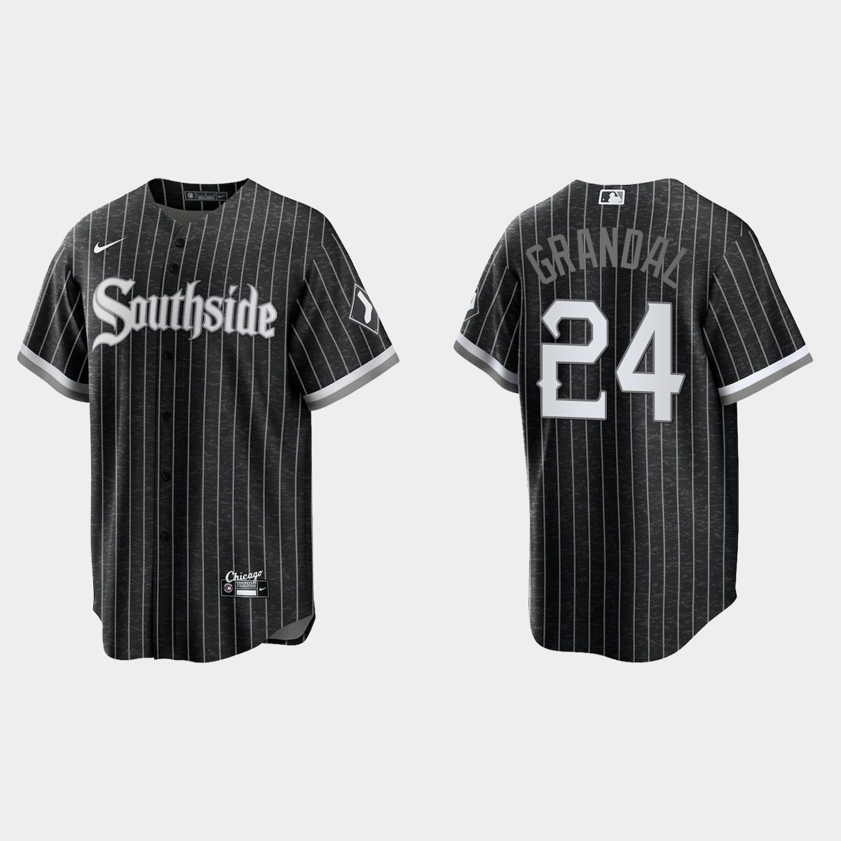 Chicago White Sox #24 Yasmani Grandal 2021 City Connect Jersey - Black